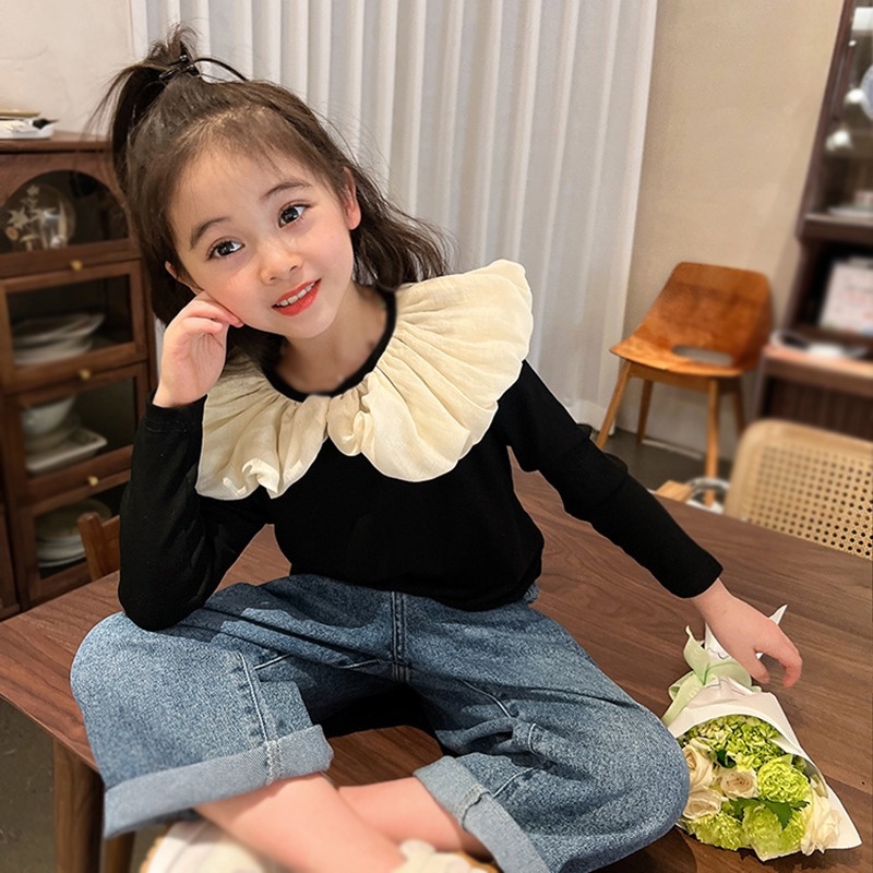 Áo Sơ Mi Tay Phồng Cổ Búp Bê Màu Sắc Xinh Xắn Cho Nữ