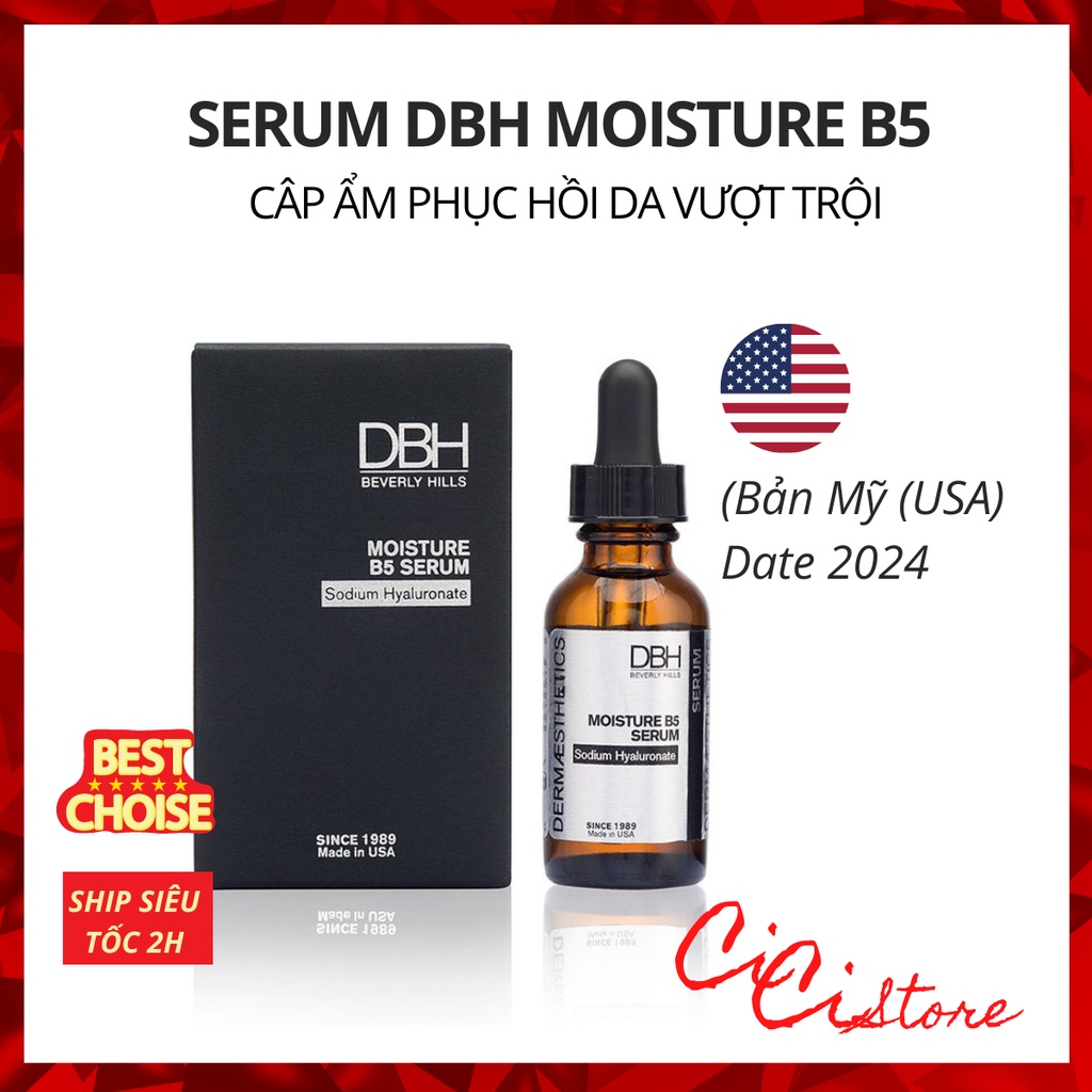 DBH Moisture B5 Serum Sodium Hyaluronate Tinh chất hỗ trợ phục hồi tái tạo da