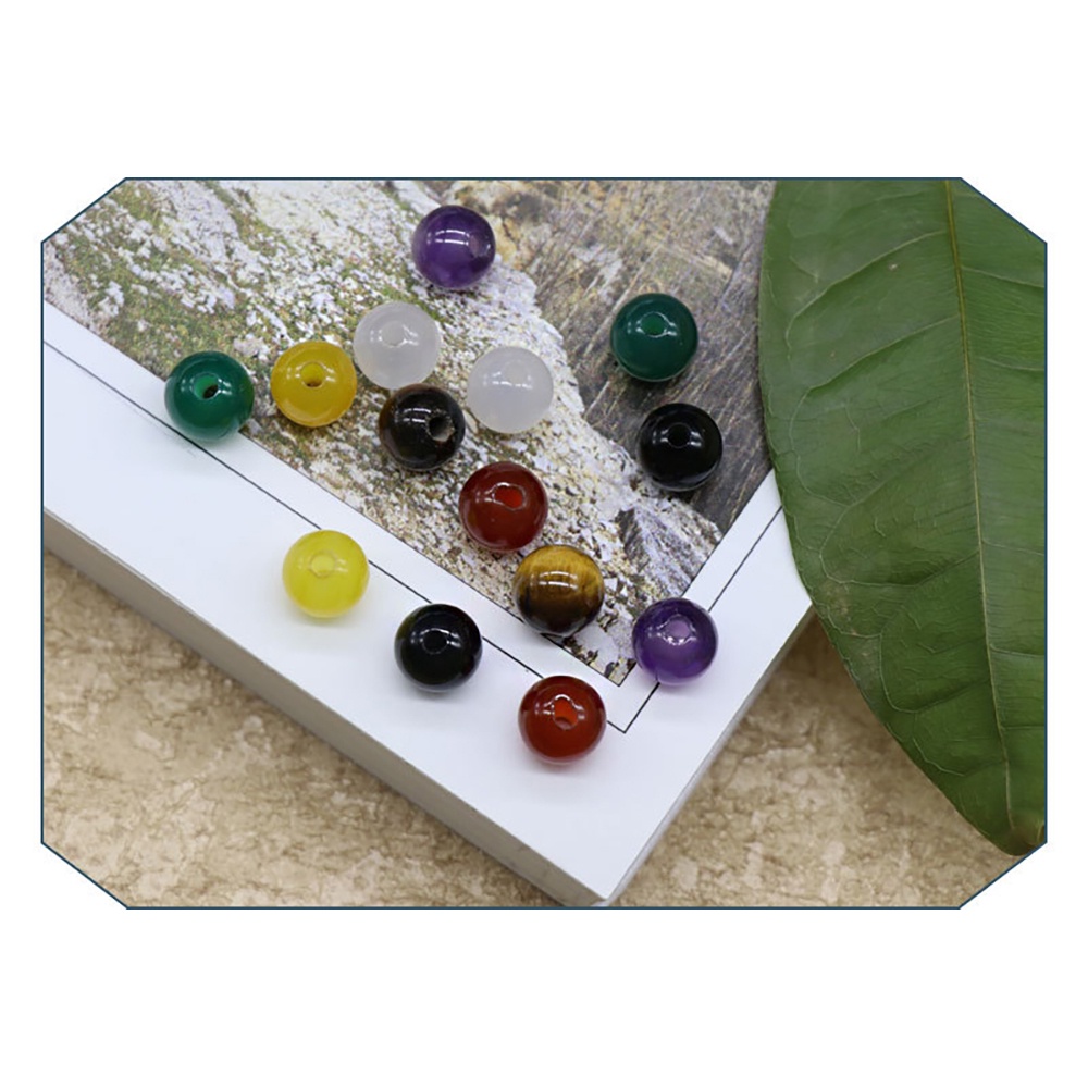 Đá Thanh Tẩy Hình Tròn Size 8 Mm Có Xỏ Lỗ 2 Mm Nhiều Mẫu Được Chọn Màu DA91