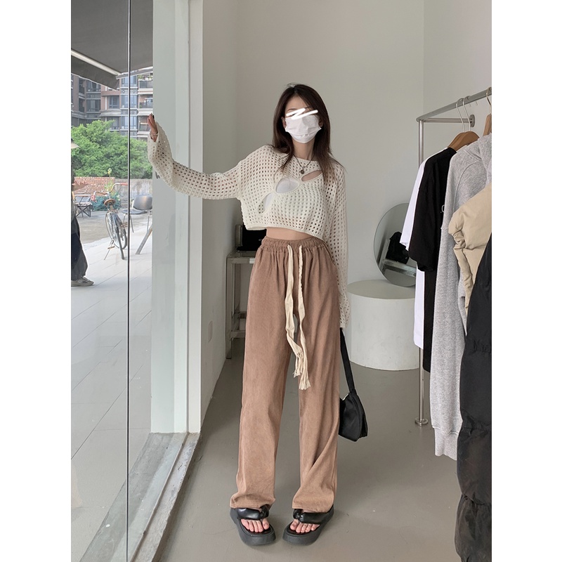 NRVP Quần Thể Thao Dài Dáng Rộng Phong Cách Thời Trang Hàn Quốc