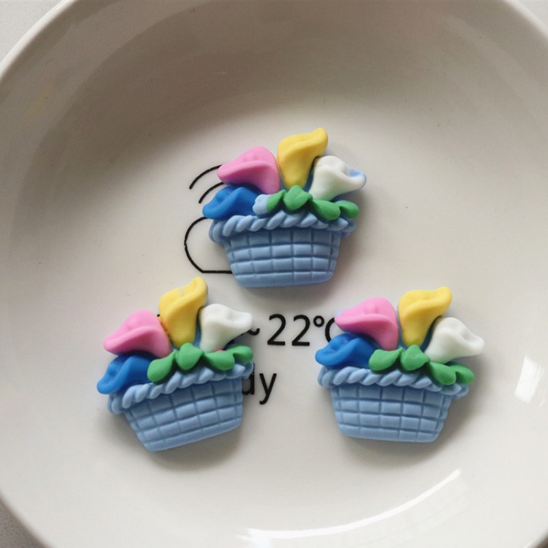 Set 10 Kẹp Tóc Nhựa Hình Hoa Tulip Dễ Thương Cho Bé