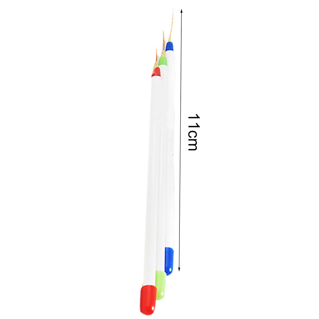 Bút Trang Trí Móng Tay Chuyên Nghiệp Không Biến Dạng Với 3 Đầu Cọ Bằng Acrylic