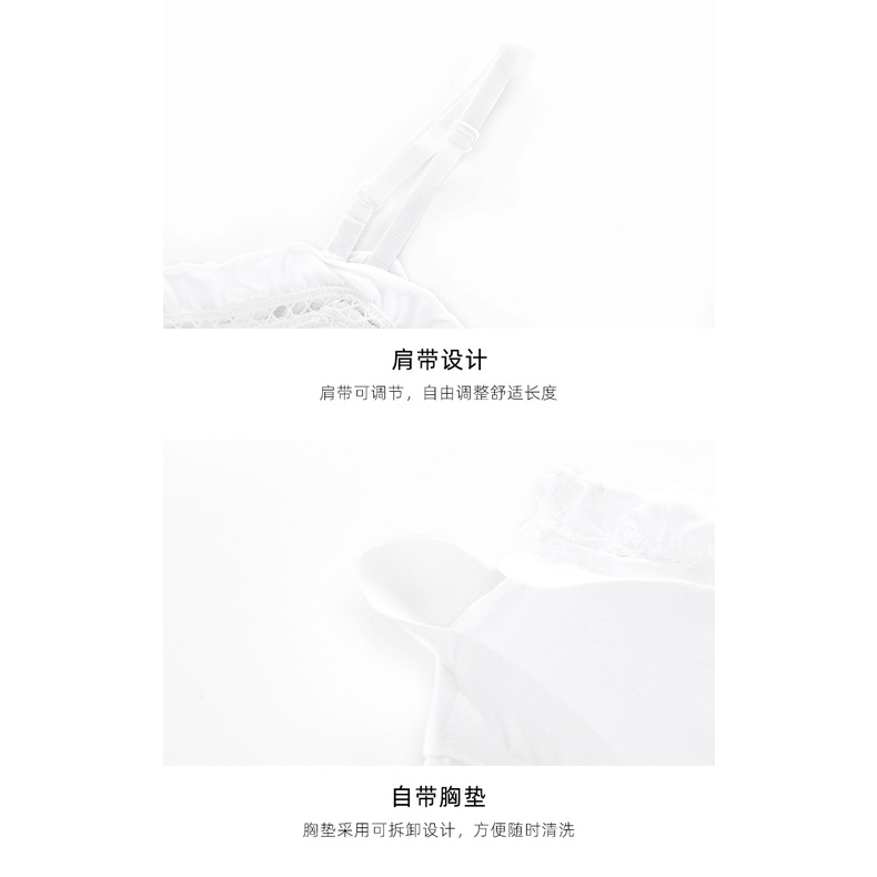 Đầm Ngủ Hai Dây Cotton Dáng Rộng Phối Ren Có Mút Ngực Thời Trang Mùa Hè Quyến Rũ Cho Nữ