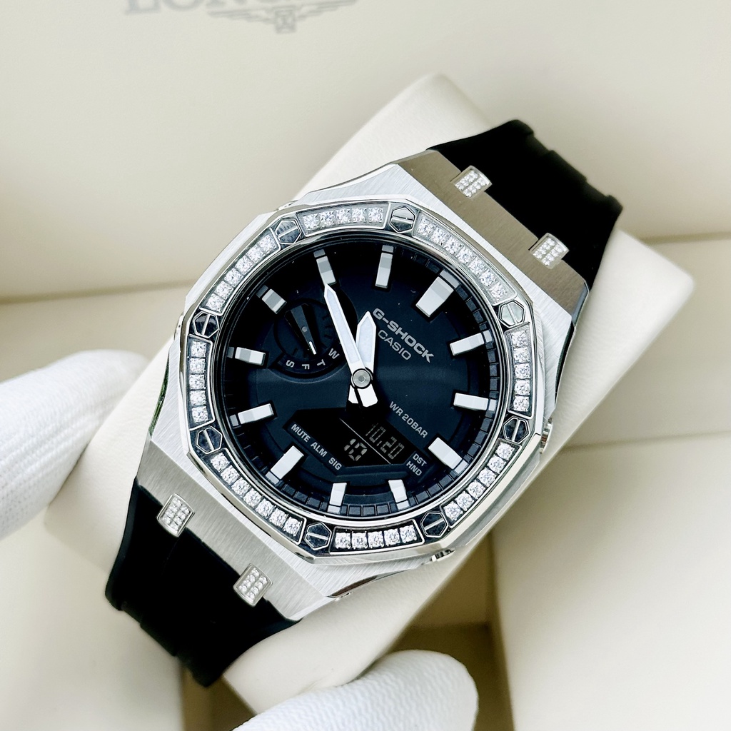 Đồng hồ nam dây nhựa Casio G Shock GA 2100G Viền Diamond