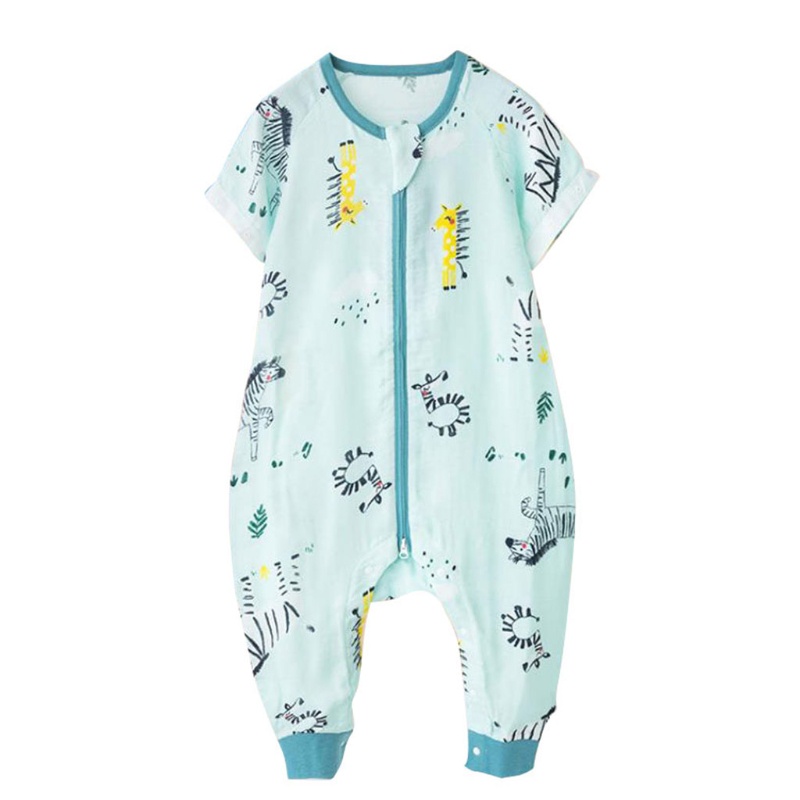 Túi Ngủ Mỏng Mùa Hè Có Tay Áo Rời Và Khóa Kéo Kép Thoáng Khí Cho Bé