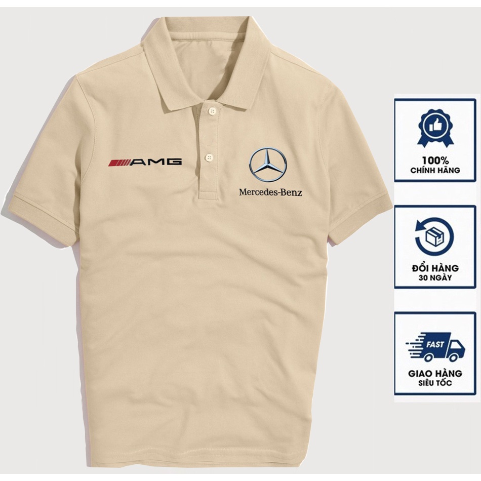 Áo Thun nam Thêu Logo Mec vải thun mát lạnh chất cotton 4 chiều cao cấp sang trọng lịch lãm-PLOMEC210