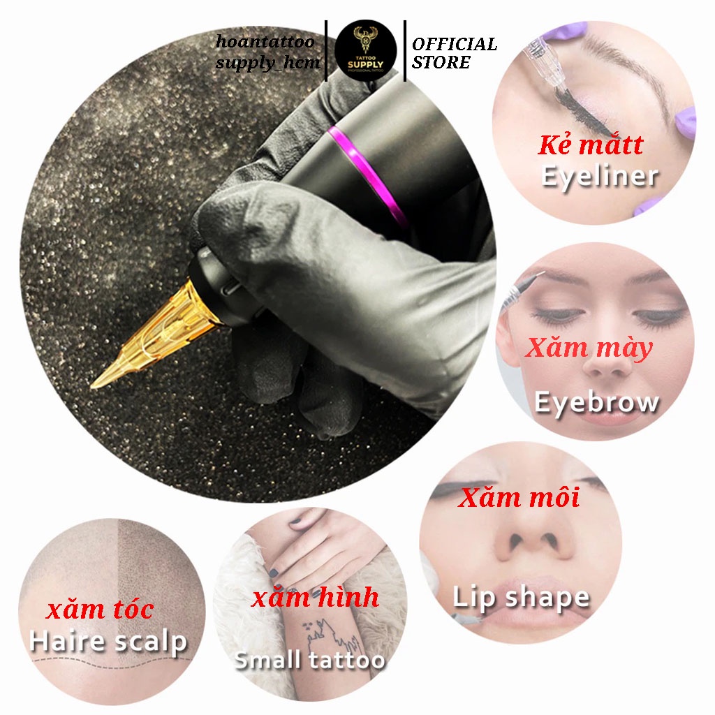 Kim phun xăm đầu đạn EZ V SELECT máy pen 1 hộp 20 chiếc