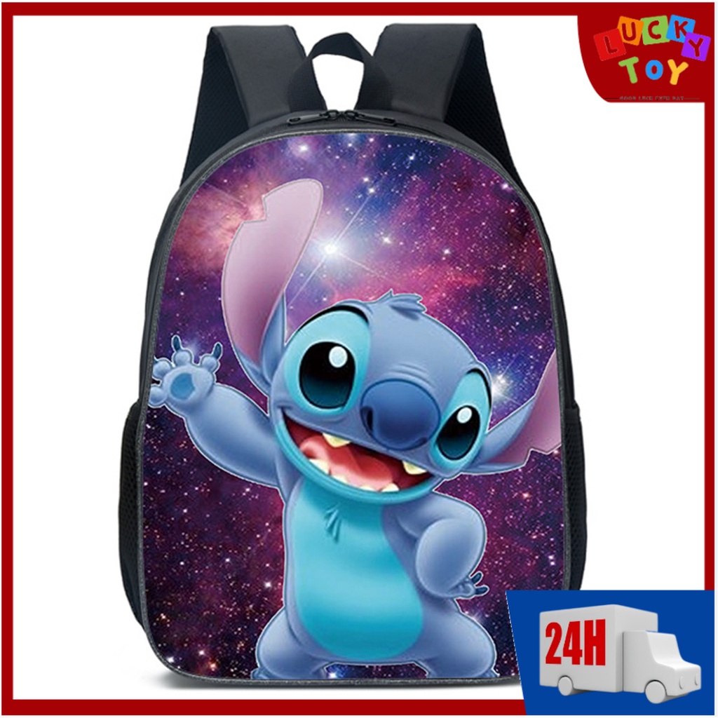 Ba Lô Đi Học Họa Tiết Hoạt Hình STITCH Đáng Yêu