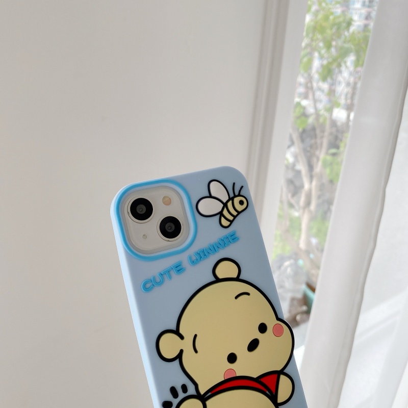 Ốp Điện Thoại Silicon Dẻo Họa Tiết Hoạt Hình Winnie Dễ Thương Chống Rơi Cho iPhone 14 13 12 11 Pro Max Plus