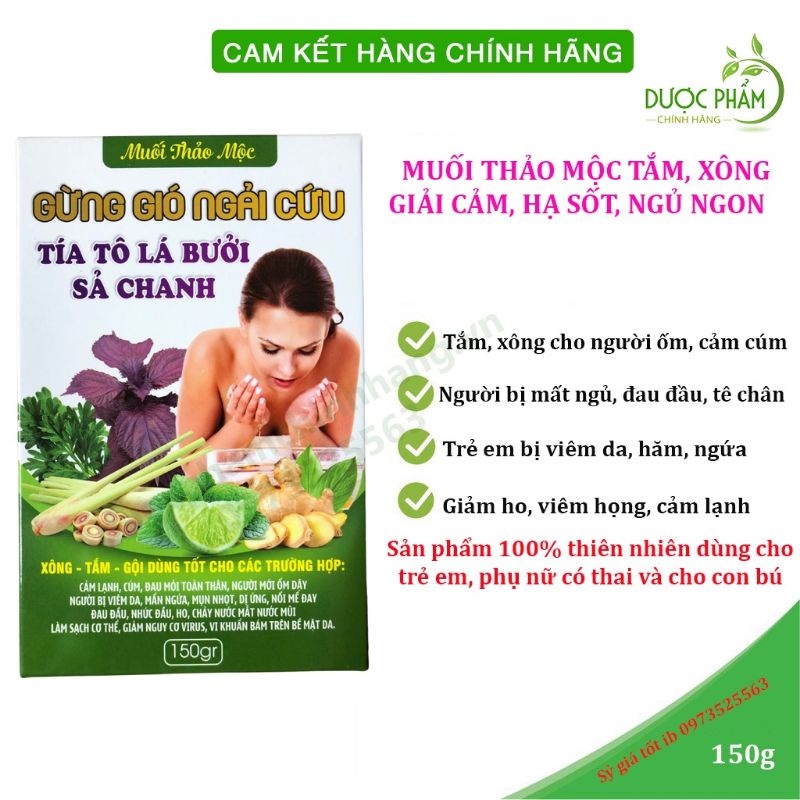 Muối thảo mộc dùng xông tắm giải cảm sát khuẩn cho mẹ và bé