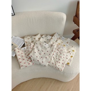 Bộ đồ pyjama cổ tròn Hàn Quốc