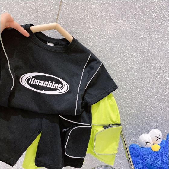 Bộ cộc tay cho bé trai, Bộ Quần Áo Bé Trai Chất Cotton Cao Cấp Viền Siêu Hot - BE KOREA