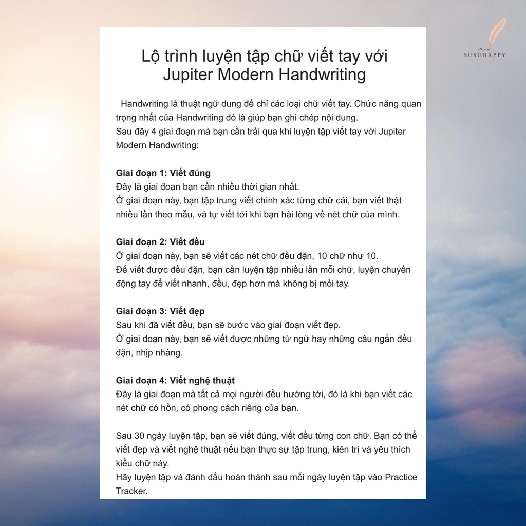 Workbook Luyện Viết Chữ Modern Handwriting, Viết Nhanh Hơn Đẹp Hơn Trong 30 Ngày
