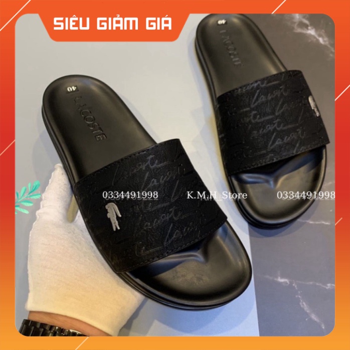 Dép quai ngang nam lacoste thời trang cao cấp Free Ship