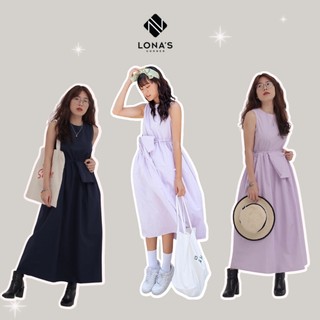 Đầm Suông thắt eo Ulzzang Hàn Quốc Lonascorner kèm túi cách điệu KY003