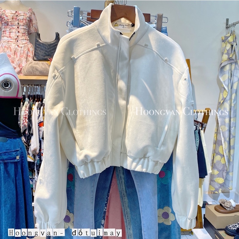 Áo Khoac Da lộn màu