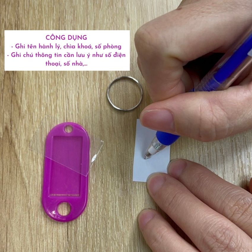 Thẻ Ghi Nhớ Nhãn Tag Name Ghi Chú Vali Móc Chìa Khoá, Đánh Dấu Số Phòng Nhiều Màu Sử Dụng Lại Nhiều Lần BENRI SHOP