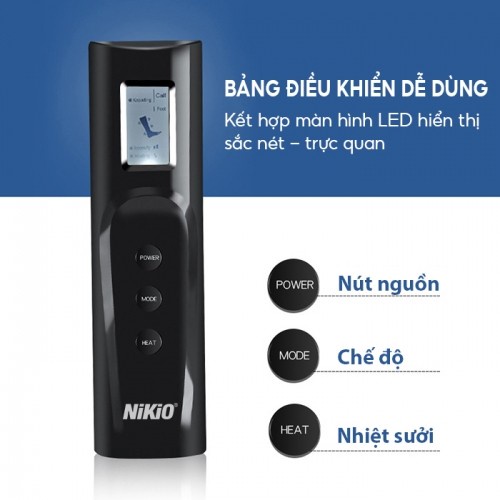 Máy nén ép trị liệu suy giãn tĩnh mạch chân Nikio NK-287, có nhiệt sưởi