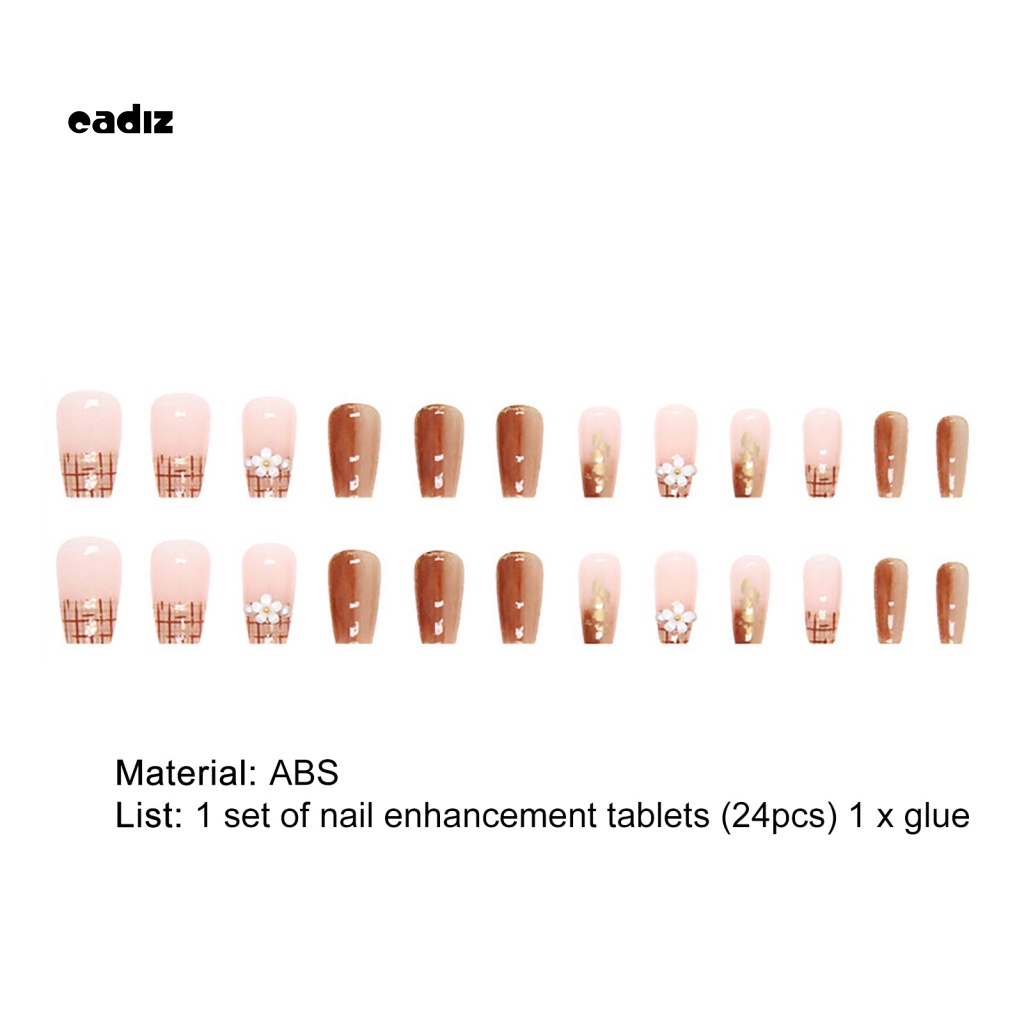 1 Bộ Móng Tay Giả Màu Sắc Tươi Sáng Kèm Keo Dán Có Thể Tháo Rời