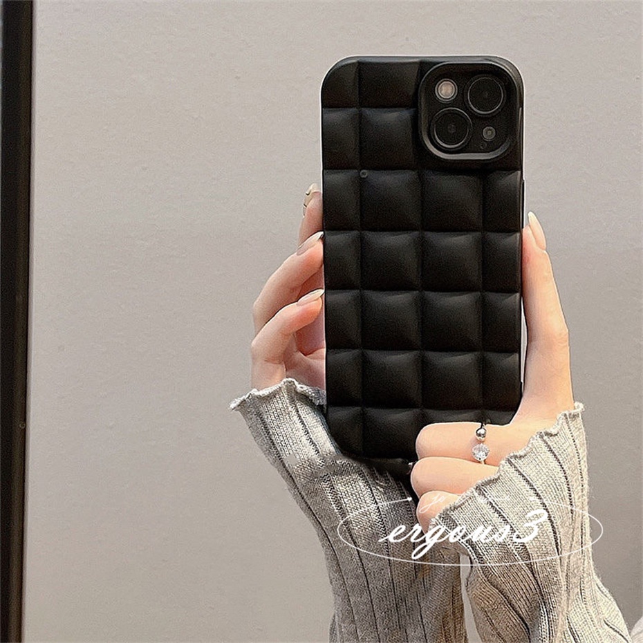 Ốp Điện Thoại Mềm Họa Tiết Caro Trắng Đen Đơn Giản Cho iPhone 14 13 12 11 Pro Max SE2020 X XR Xs Max 7 8 Plus