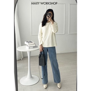 Áo thun nữ dài tay cổ tròn basic Lollipop tee Maxy Workshop