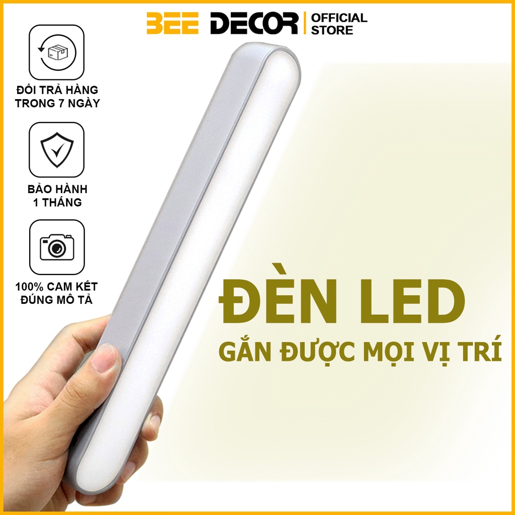 Đèn LED Trang Trí, LED Học Bài Không Hại Mắt - Đèn LED Không Dây Có Đế Nam Châm Dán Tủ và Nhiều Vị trí