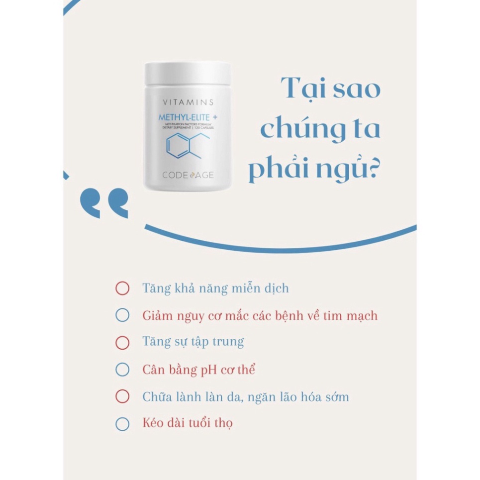 Viên uống bổ não codeage methyl elite hỗ trợ ngủ ngon tăng tập trung giảm - ảnh sản phẩm 4