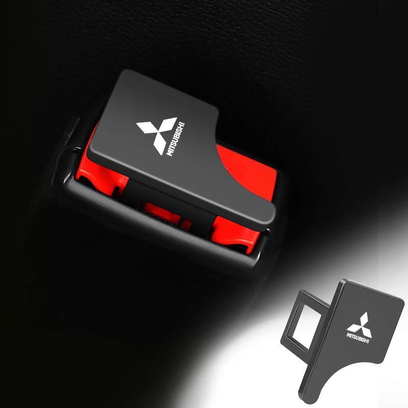 1 Chốt Khóa Dây An Toàn In Logo Cho Xe Hơi Mitsubishi asx lancer outlander pajero EVO