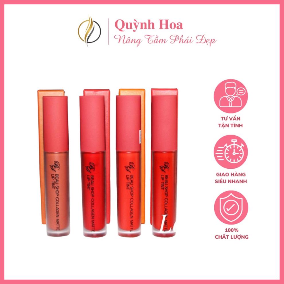 Son Kem Siêu Lì Beau Shop - Son Kem Lỳ Collagen Matte Lip Tint