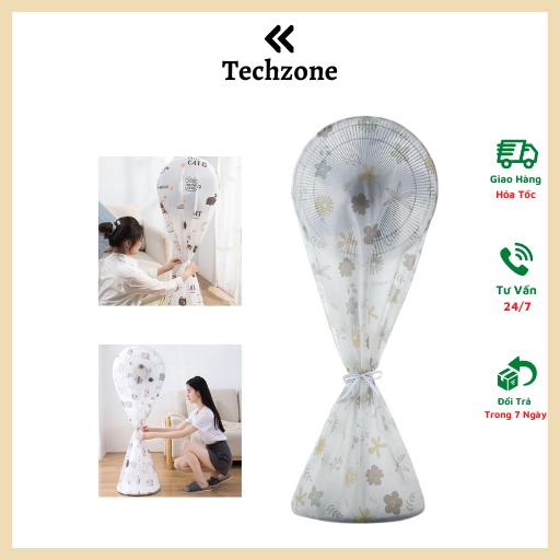 Bọc lồng quạt chống bụi bẩn kích thước 148x60cm mẫu mới - Techzone