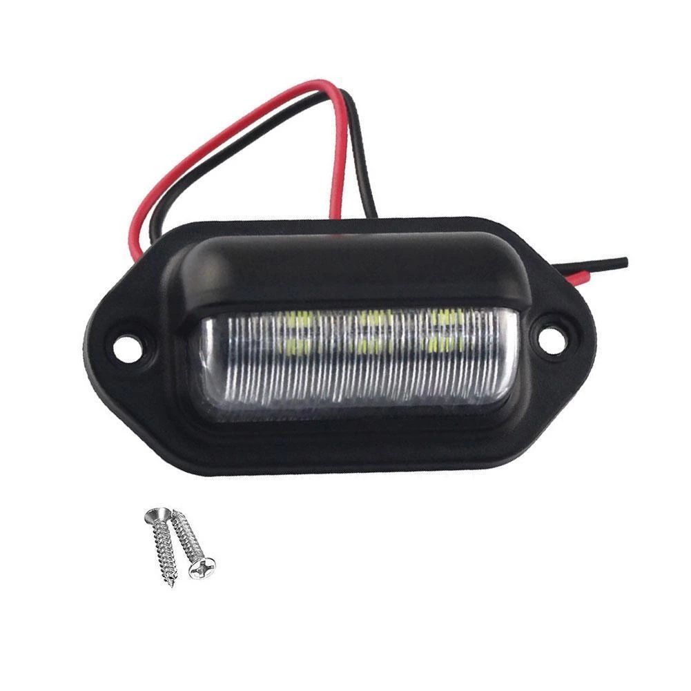 Đèn 6 LED Ánh Sáng Trắng Gắn Biển Số Xe Hơi / Xe Tải / Tàu Thuyền