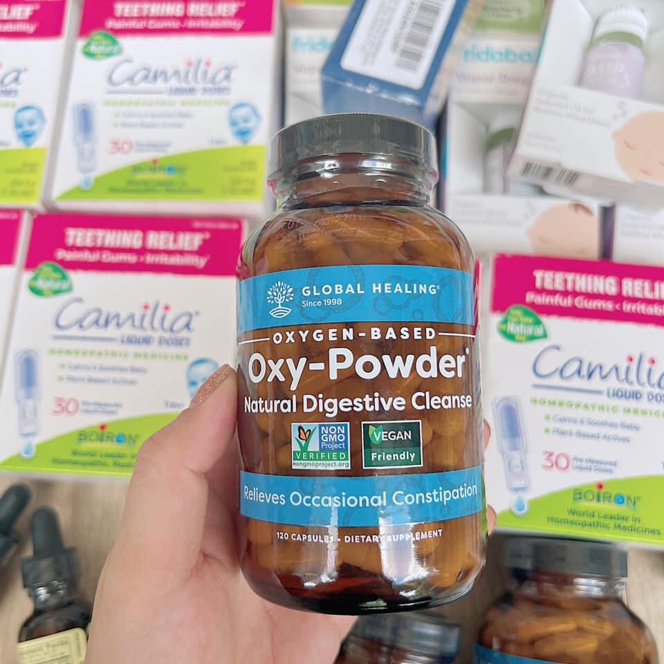 Thải độc ruột Global Healing Center Oxy-Powder Colon Cleanse Detox - Oxygen 120 viên