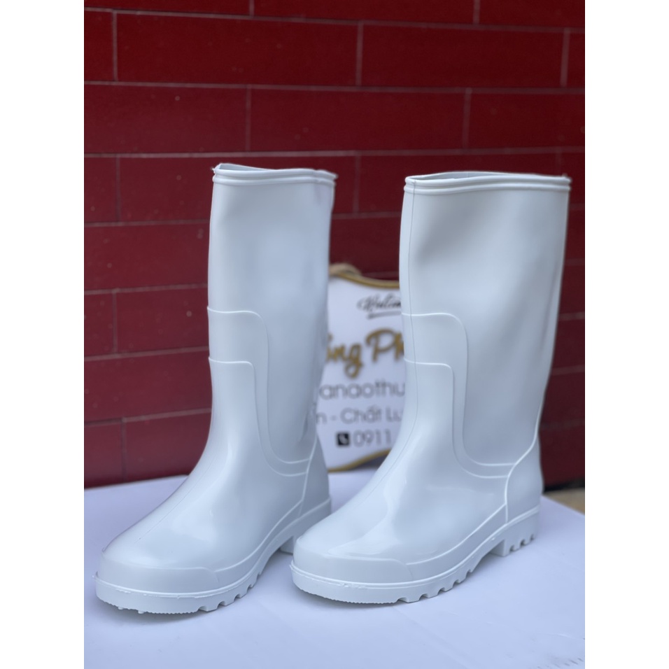 Ủng cao su trắng đế trắng TGP dành cho Nam và Nữ
