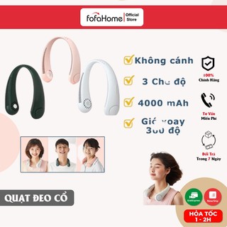 Quạt usb vòng cổ sạc tích điện phối màu - màu ngẫu nhiên