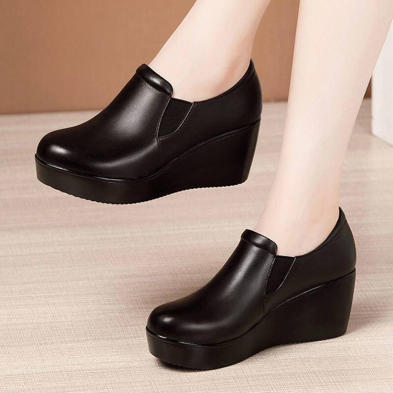 Giày Bốt Da Cao Gót Thời Trang Công Sở Hàn Quốc Cho Nữ