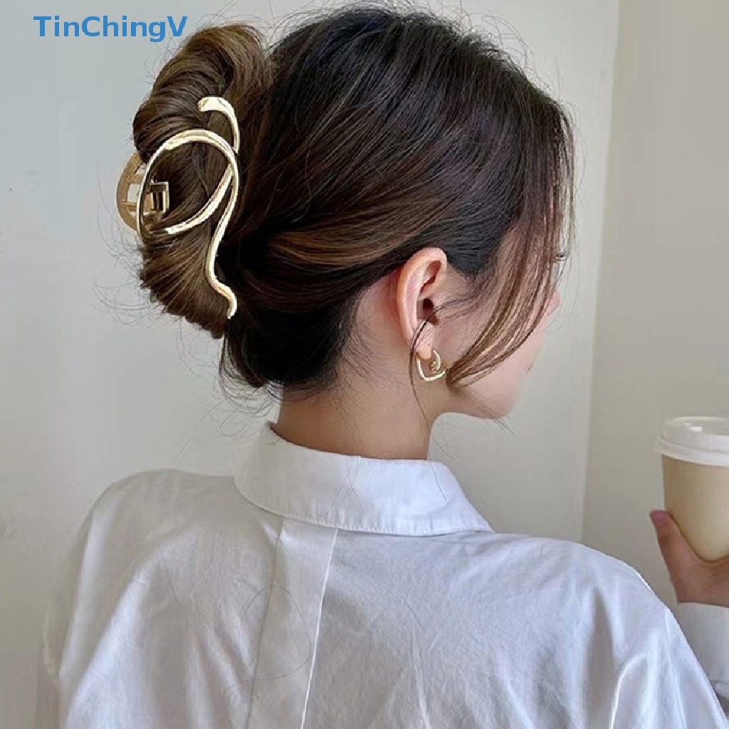 Kẹp Tóc Càng Cua Đơn Giản Bằng Kim Loại Phong Cách Punk Hàn Quốc Cho Nữ
