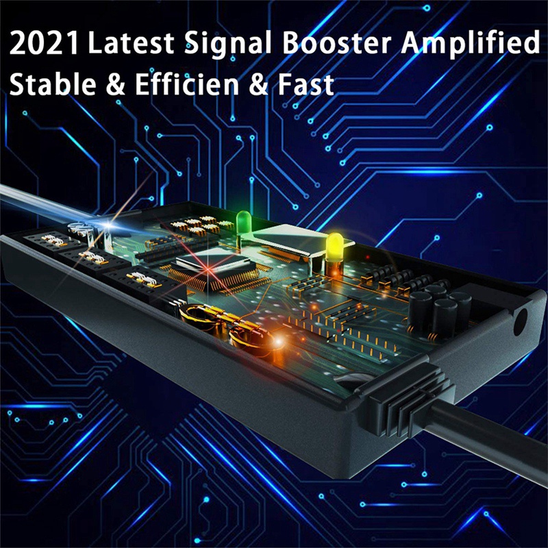 Ăng ten tv trong nhà kỹ thuật số - ăng ten hdtv thông minh, hỗ trợ rõ ràng 1080p 4k, tăng cường tín hiệu khuếch đại mạnh mẽ, phạm vi 270 dặm