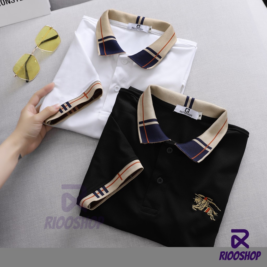 Áo polo nam có cổ, áo thun nam basic trắng, đen vnxk, đơn giản, ngắn tay, bigsize, vải dày, form suông RIOOSHOP RSP003