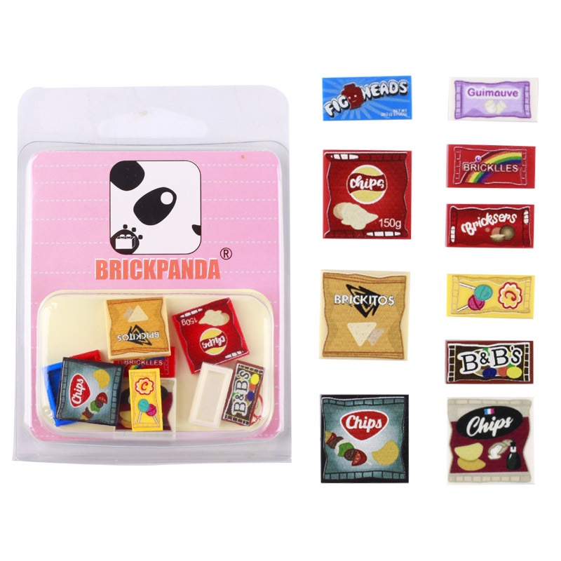 Moc city Mô Hình Đồ Chơi Xếp Hình Cảnh Quan Thức Ăn Kẹo Cỡ Nhỏ