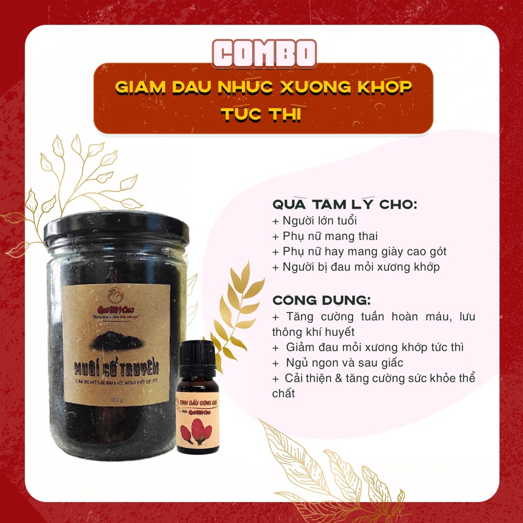 Tinh dầu gừng gió [HÀNG CAO CẤP] giảm nhức mỏi xương khớp chiết tách đặc biệt QUÊ MỘT CỤC 10ml (handmade)