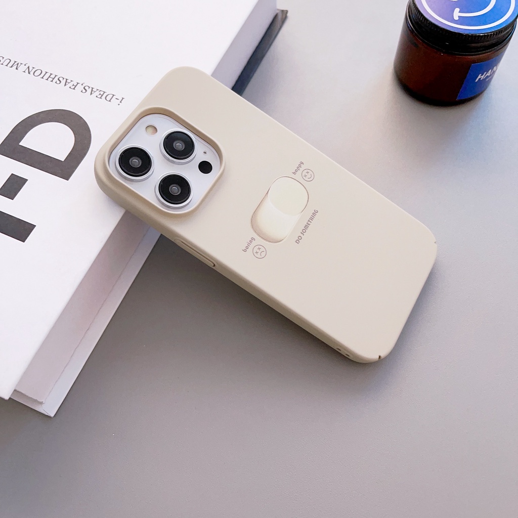 Ốp Điện Thoại PC Cứng Viền TPU Dẻo Mặt Nhám Chống Sốc Đơn Giản Cho iPhone 14 13 12 11 Pro Max XR XS 7 8 Plus