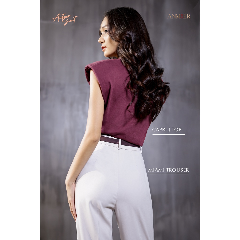 Capri J Top - Áo thun đệm vai không tay - Anmier Thời Trang Công Sở Cao Cấp