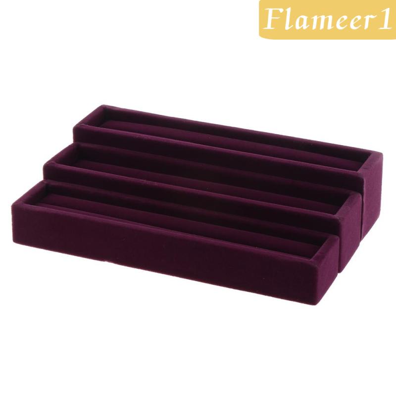 1 [Flameameer1] Set 3 Khay Nhung Trưng Bày Trang Sức