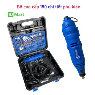 Bộ Máy Khoan Mài cắt Khắc mini Đa Năng Kingpro 200W 150 chi tiết (Đỏ) Điều Chỉnh 6 tốc độ