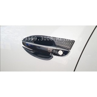 Lót tay nắm cửa carbon xe peugeot, chén cửa peugeot, hõm chống xước peugeot 3008 5008 new