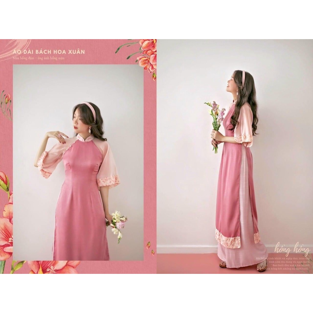 Áo dài truyền thống phối nhí cách điệu trẻ trung năng động