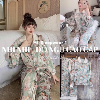 PIJAMA HOẠ TIẾT TAY PHỒNG CAO CẤP