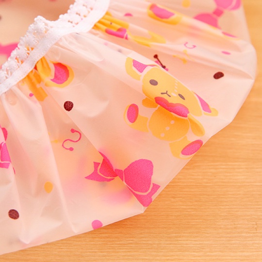 Mũ tắm chùm tóc họa tiết ngộ nghĩnh - Mũ trùm đầu ,Mũ chụp tóc Duashop DUASHOP