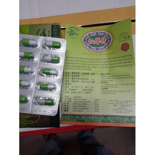 THỐNG PHONG TIÊN THẢO ĐƠN MALAYSIA CHÍNH HÃNG, Đau nhức khớp.Tê cứng chân tay. Đau cột sống, thoát vị đĩa đệm, 30 Viên