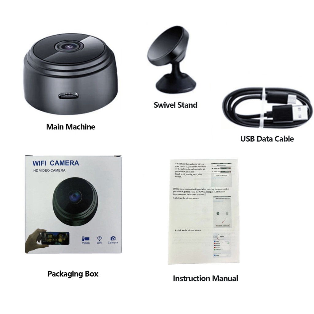 Camera An Ninh a9 mini 1080p hd Không Dây Kết Nối wifi An Toàn Quay Đêm